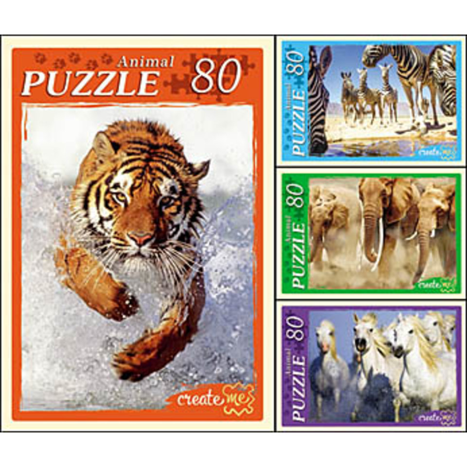 пазл 80 элементов Дикие Животные кб80-4048