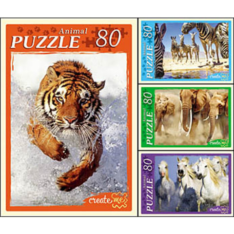 пазл 80 элементов Дикие Животные кб80-4048