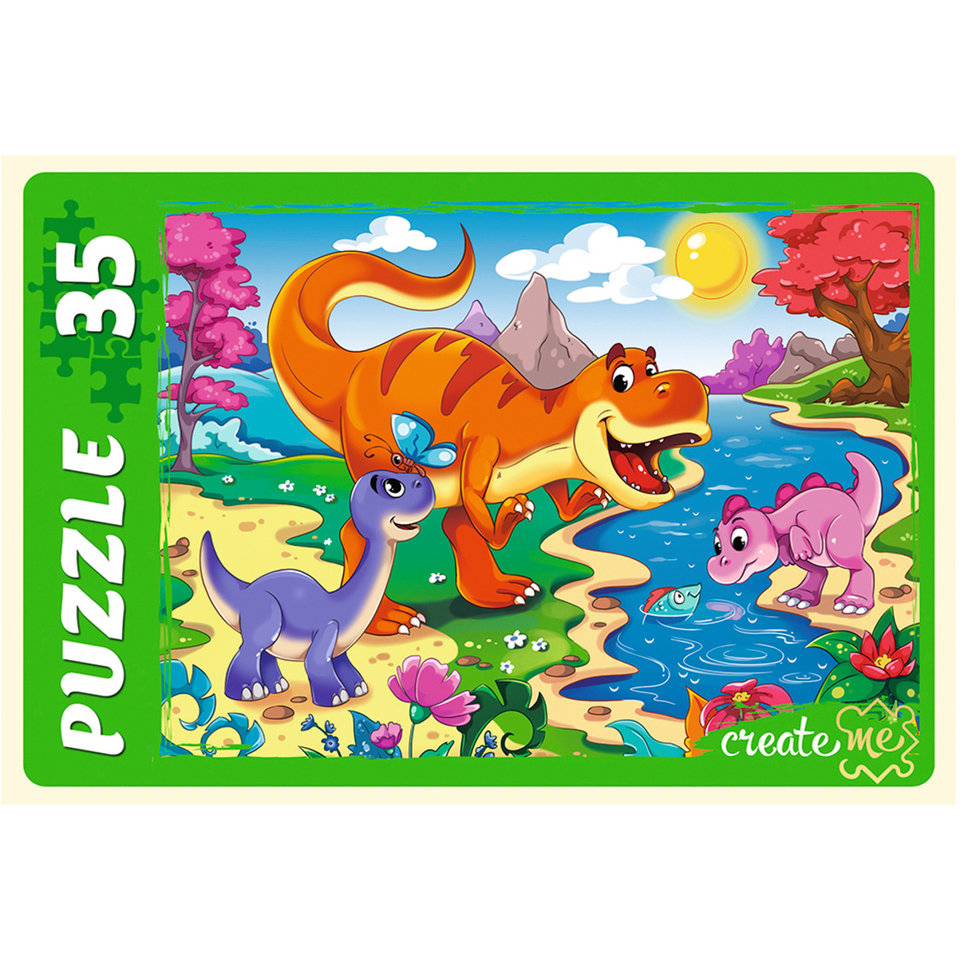 пазл 35 элементов макси Мир Динозавров пм35-6784