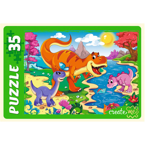 пазл 35 элементов макси Мир Динозавров пм35-6784