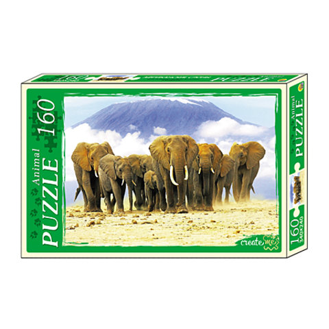 пазл 160 элементов Африканские Слоны кб160-4033