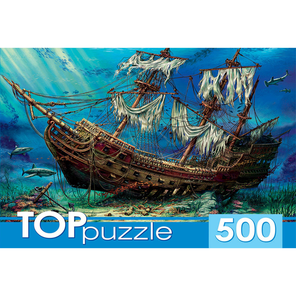 пазл 500 элементов Затонувший Корабль TOPpuzzle хтп500-4235
