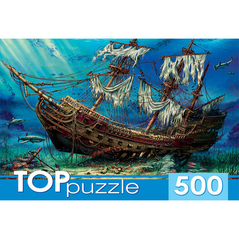 пазл 500 элементов Затонувший Корабль TOPpuzzle хтп500-4235