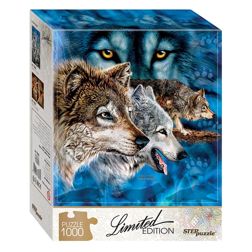 пазлы 1000 элементов Найди 12 волков 79806