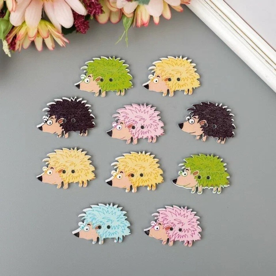 элементы для декора Ежики 10 штук 3527779