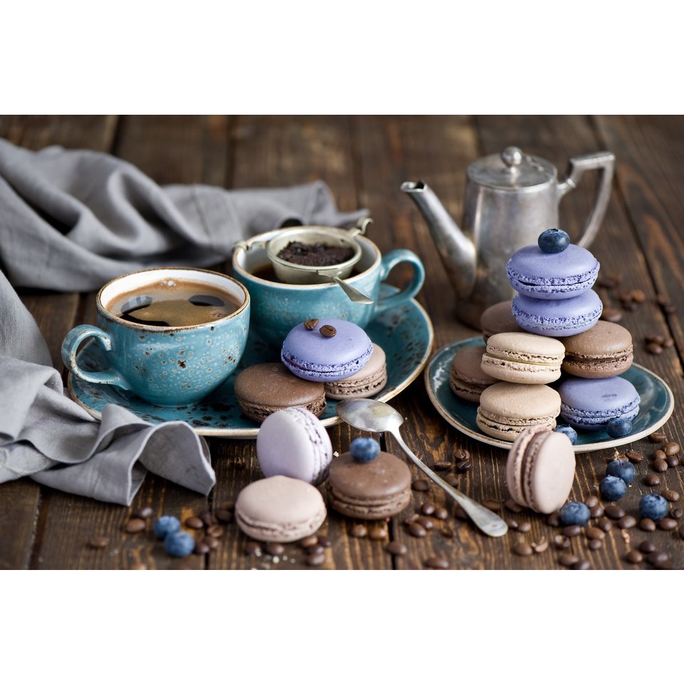 картина по номерам "Кофе и макаронс" 40х50см х-2977