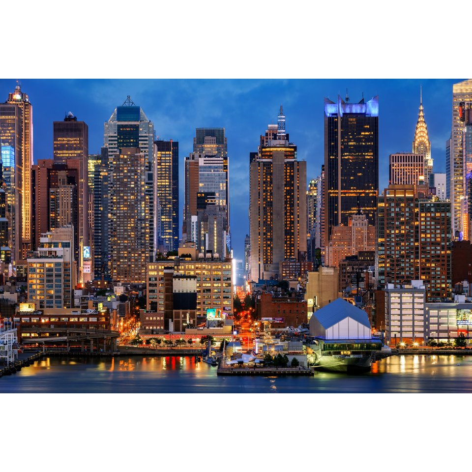 картина по номерам "Небоскребы" 40х50см х-3668