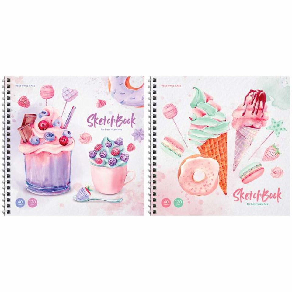 скетчбук А5 40 листов Artspace "Dessert" 120г/м222 38356 315923
