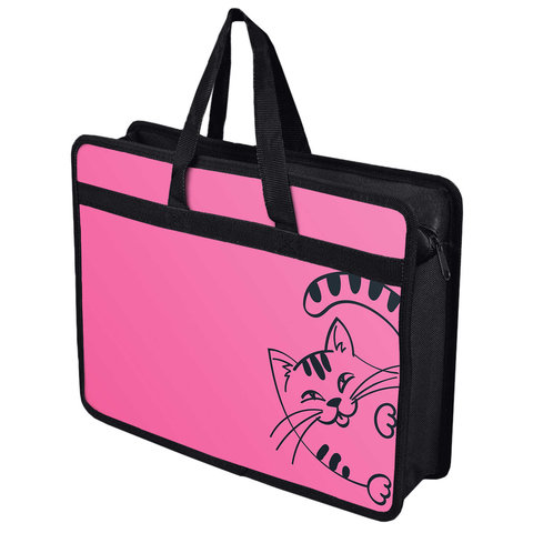 папка для тетрадей А4 с ручками Кот пластик 56577