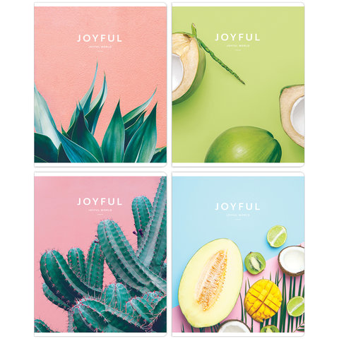 тетрадь 48 листов цветная Greenwich Line "Joyful world" в клетку n5c48-33368