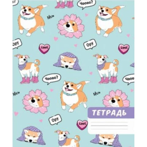 тетрадь 18 листов SWEETCAT Корги Чоооо? Ору! в клетку тм-тр-10