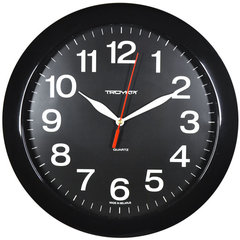 часы настенные 11100196 черные офисные