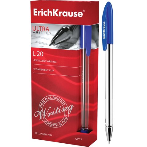ручка шариковая ERICH KRAUSE L-20 ULTRA semi-gel синяя