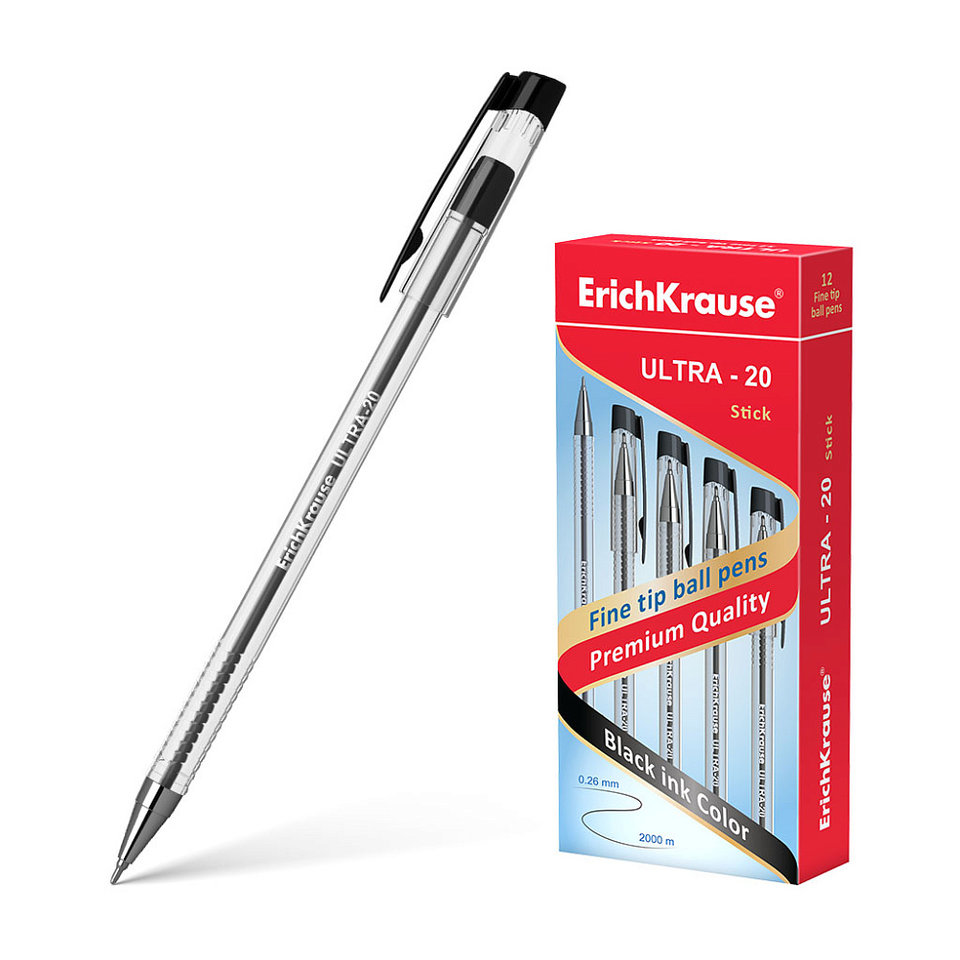ручка шариковая ERICH KRAUSE ULTRA-20 superglide черная 13876 ручка шариковая ERICH KRAUSE ULTRA-20 superglide черная 13876