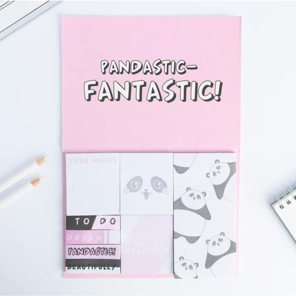 стикеры для заметок набор Pandastic 8 блоков 5106029