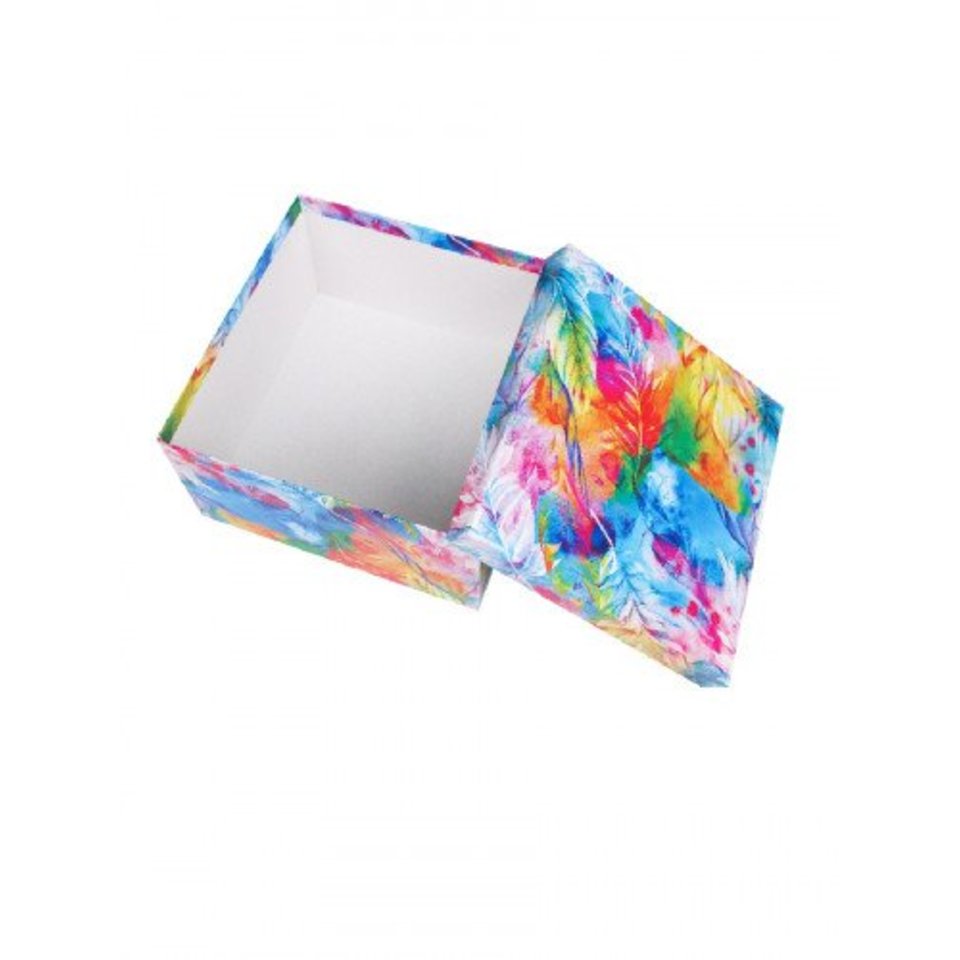 коробка подарочная акварель 21,5х21,5х11см нпк-7582