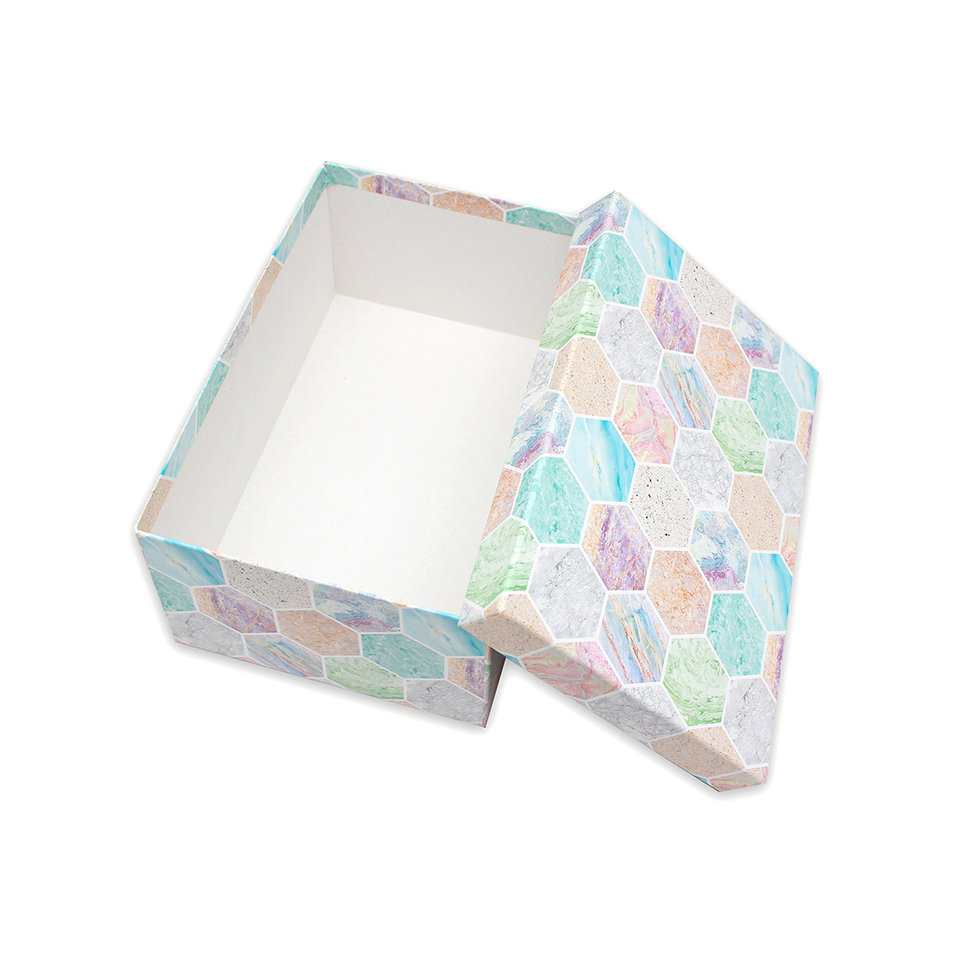 коробка подарочная мраморная мозаика 17х11х6см пп-3214