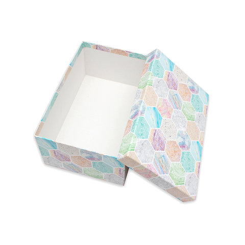 коробка подарочная мраморная мозаика 17х11х6см пп-3214