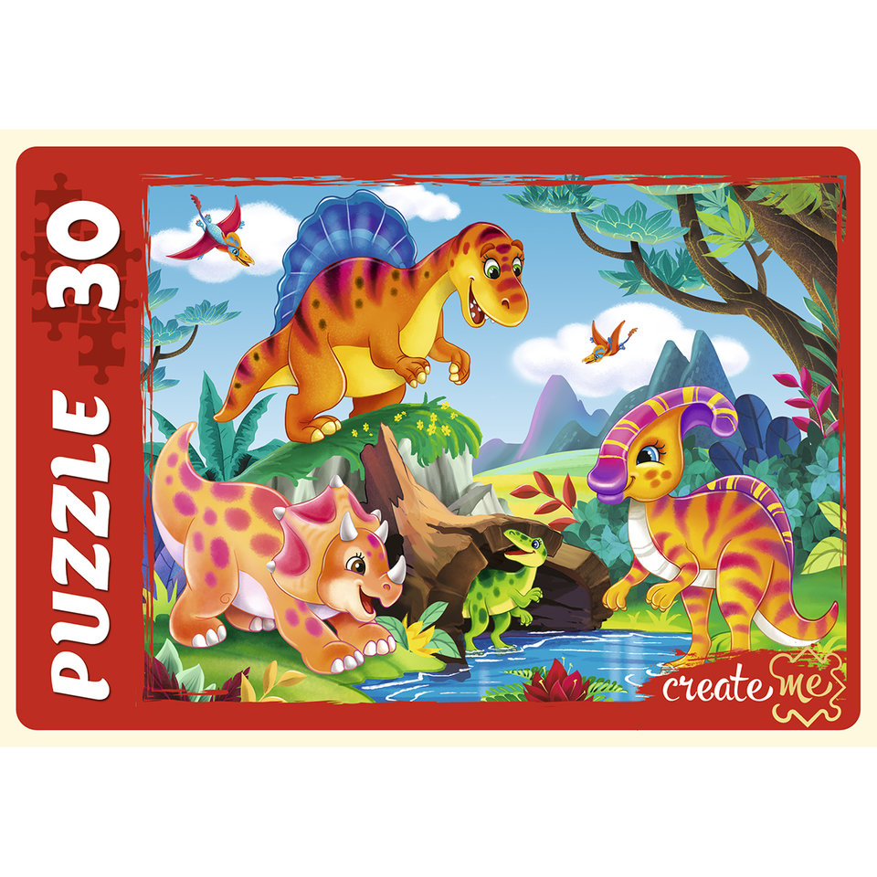 пазл 30 элементов макси мир динозавров пу30-1118