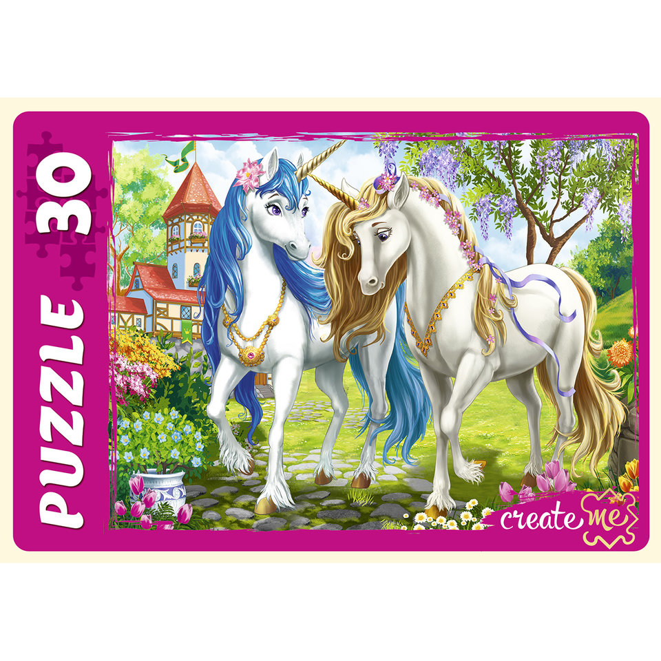 пазл 30 элементов макси чудесные единороги пу30-1121