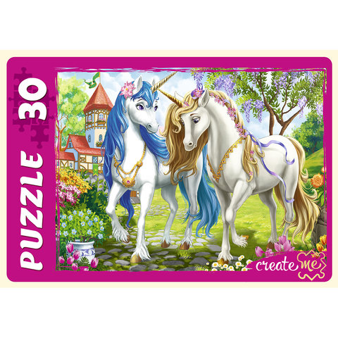 пазл 30 элементов макси чудесные единороги пу30-1121