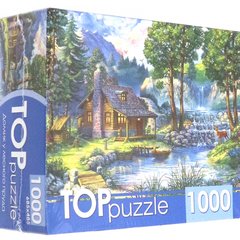 пазл 1000 элементов домик у лесного пруда toppuzzle хтп1000-2166