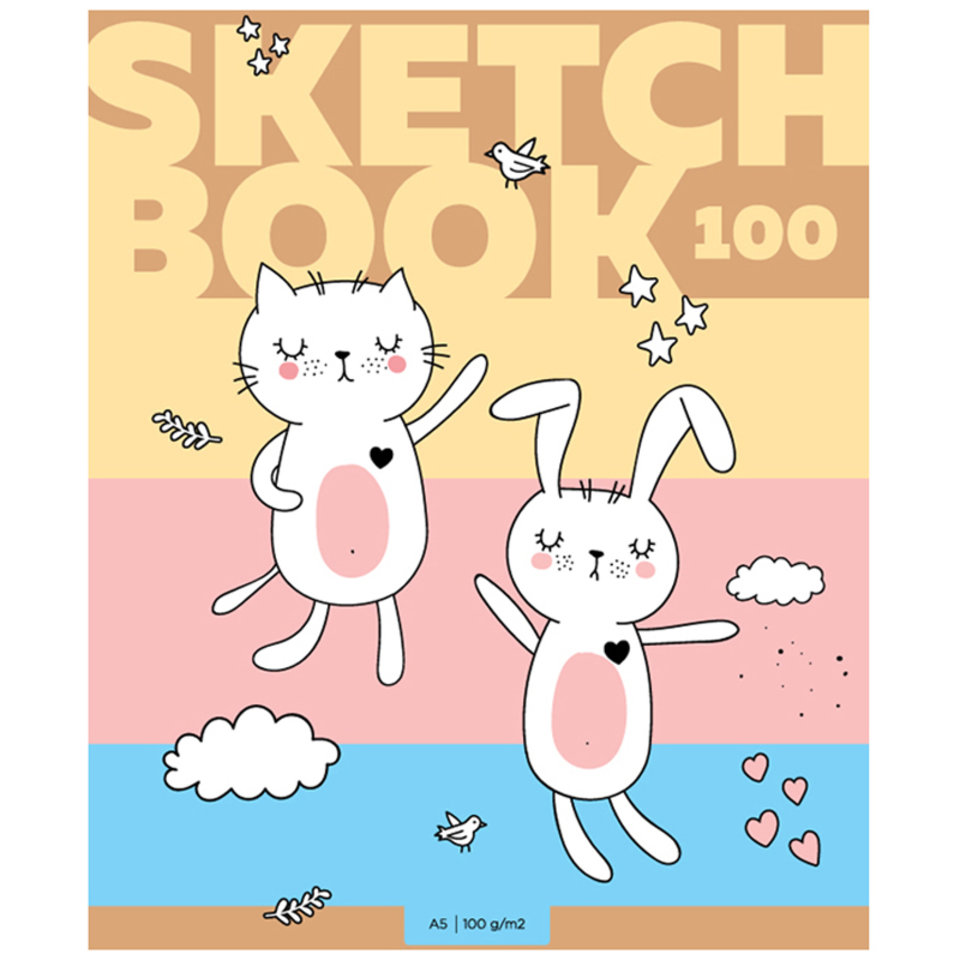 скетчбук А5 100 листов BG "My love" 8484 305444