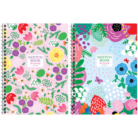 скетчбук А5 100 листов "Summer garden", 120 г/м2 38358 315925