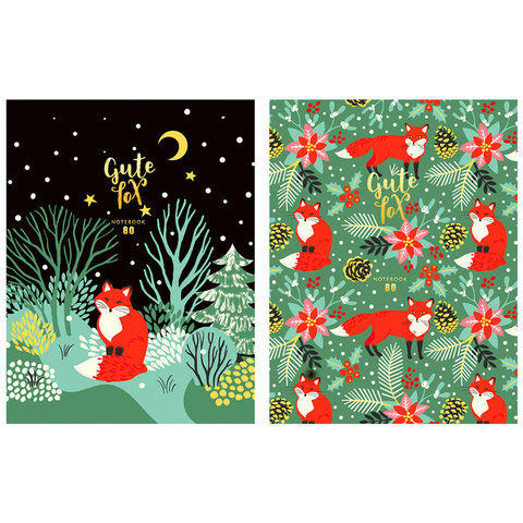 книга для записи А5 80 листов BG "Cute fox" 9601 317492