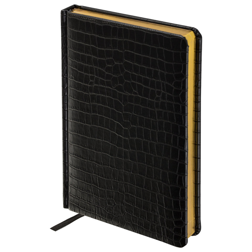 ежедневник недатированный А5 Brauderg Comodo черный под кожу 124974