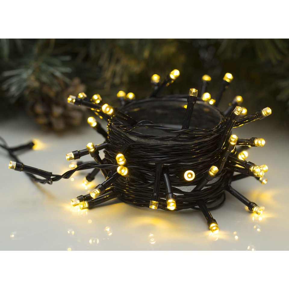 электрогирлянда Нить 5м белый теплый 8 режимов 3556765