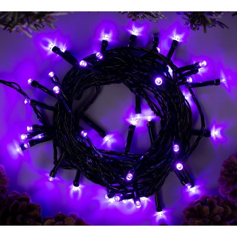 электрогирлянда Нить eco фиолетовая 5м 8 режимов ip20 led 3556767