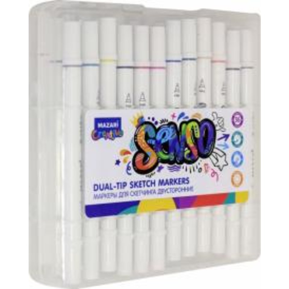 скетч маркеры 36цветные 2-х сторонние