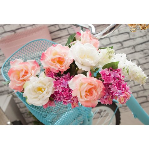 Алмазная мозаика Цветы на велосипеде 30х40см fc062