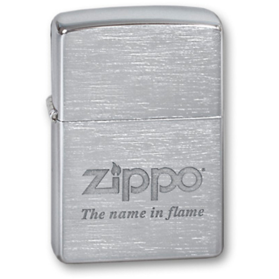 Зажигалка ZIPPO 200 Name In Flame, brushed chrome