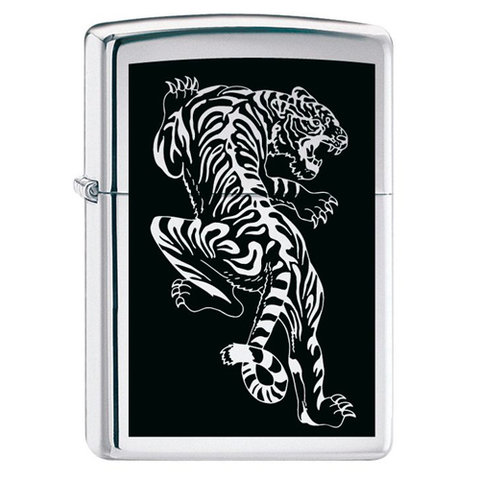 Зажигалка ZIPPO 207 tigre brushed chrome