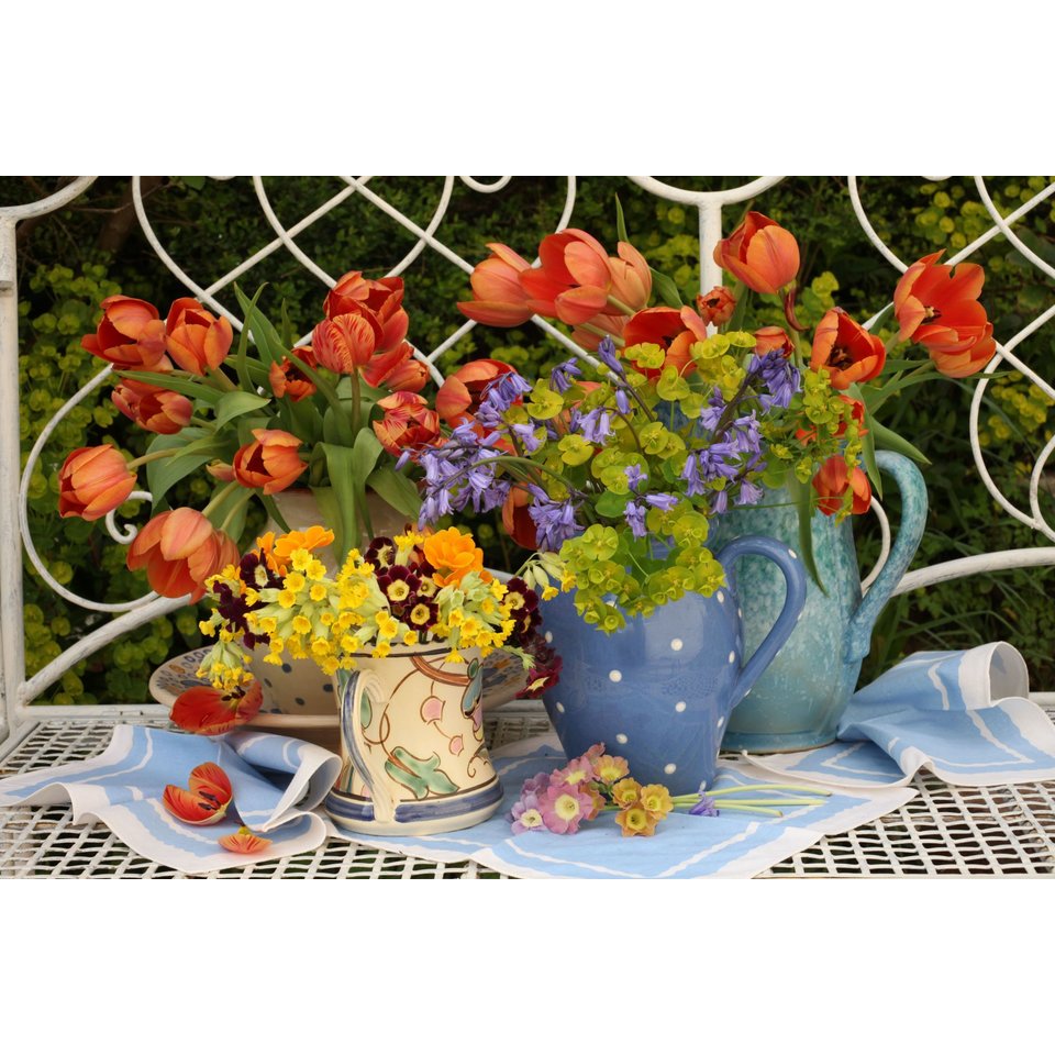 Картина по номерам Букеты с тюльпанами, А3, на картоне, р-2302