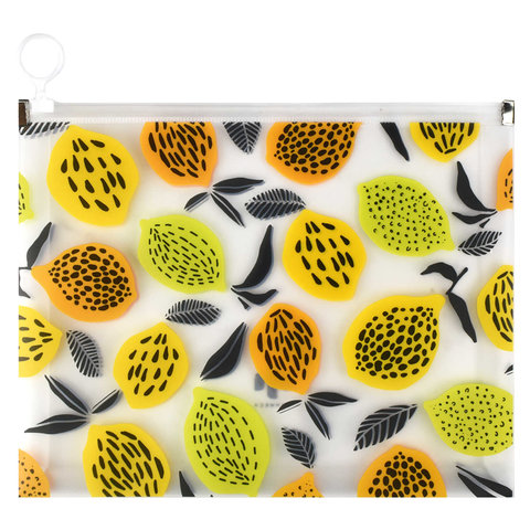 папка-конверт на молнии Лимоны А5 48294