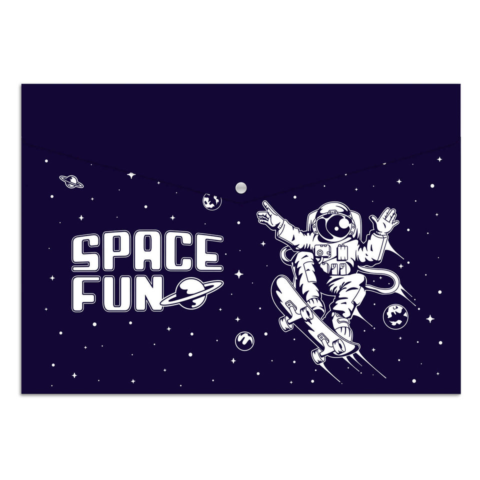 папка-конверт на кнопке Космонавт А4 33х23.5см 56605