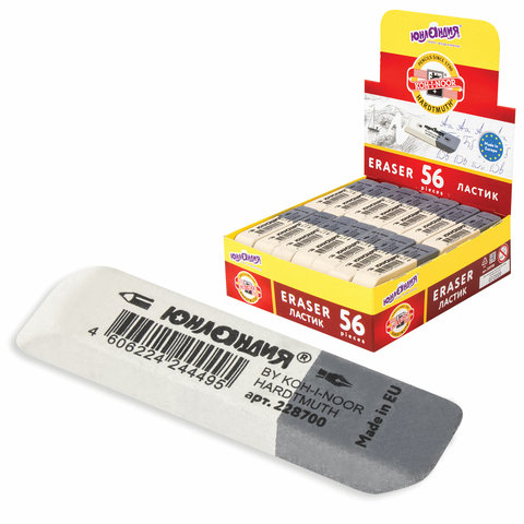 ластик Koh-i-Noor Юнландия серо-белый 50х13 6541/60 228700 (1s)