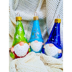 игрушка стеклянная Веселый бородач 2 9,5см в ассортименте ФУ-598