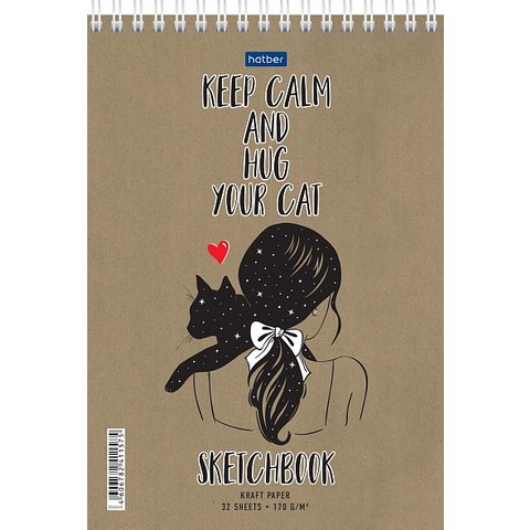 скетчбук А5 32 листов "Нежные объятия" 170г/м 26518 (072415)