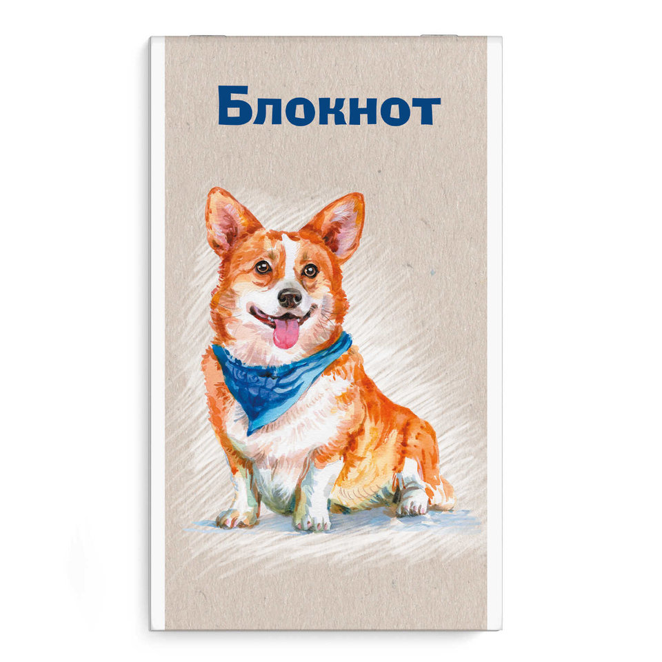 блокнот А6 40 листов корги 58078