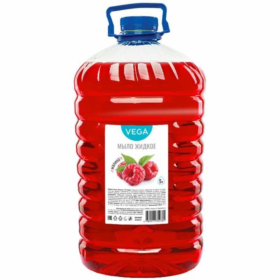 мыло жидкое vega "малина" 5 литров 314222