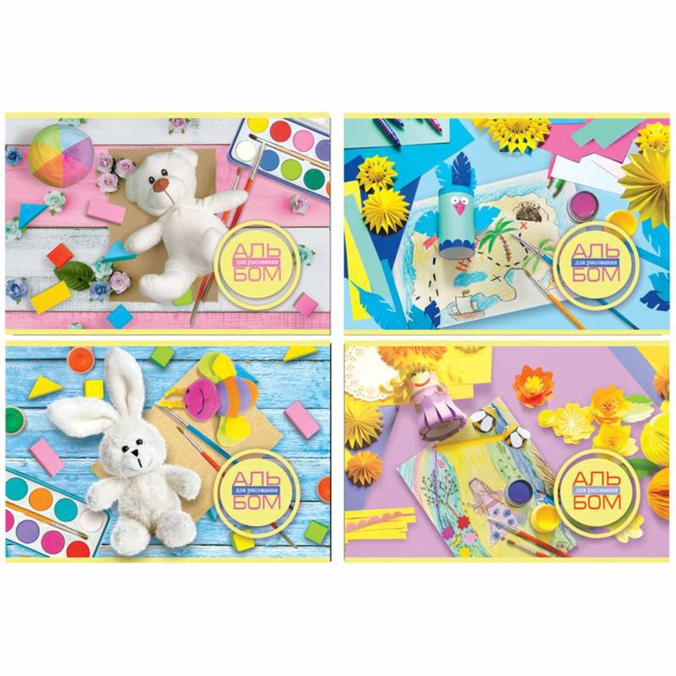 альбом для рисования 8 листов "игрушки" ар4ск8 9107 330417