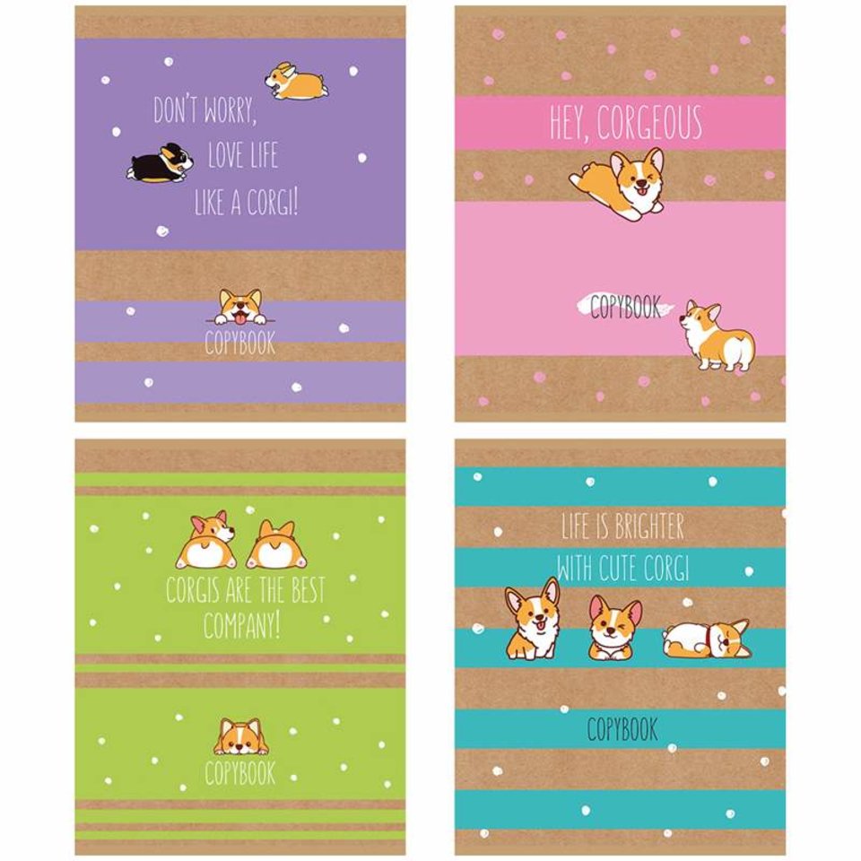 тетрадь 48 листов "корги рулят" в клетку 9671 326239