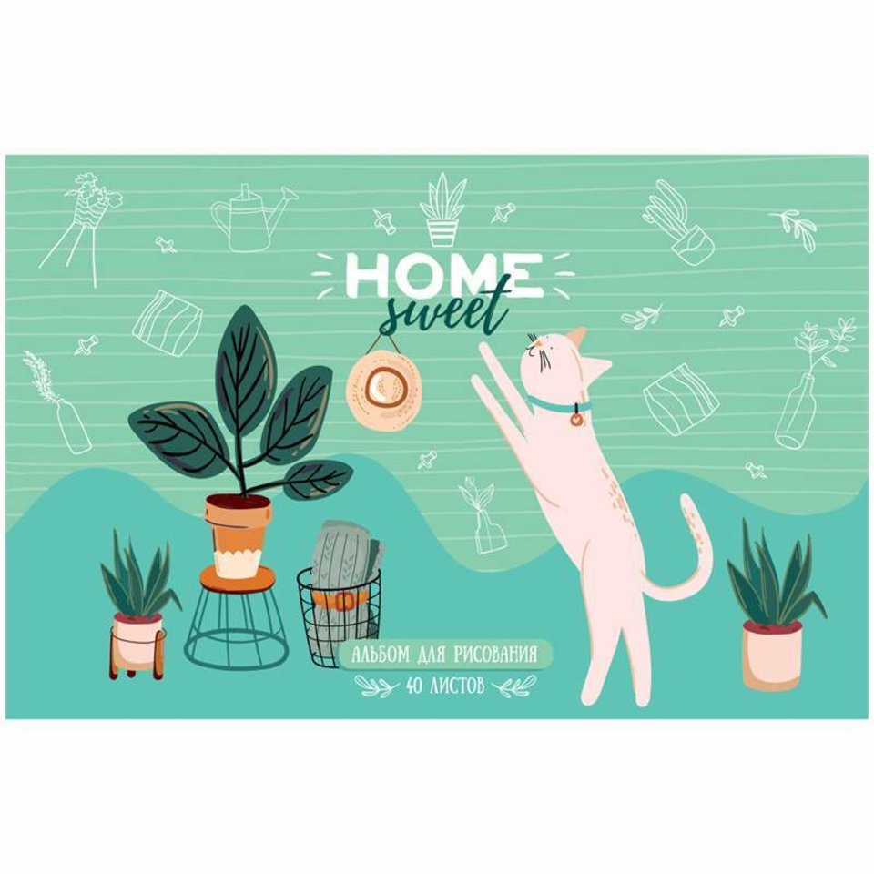 альбом для рисования 40 листов sweet cat 36036 311512
