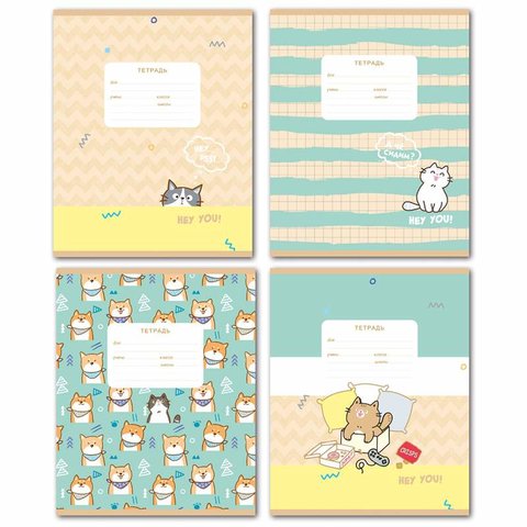 тетрадь 18 листов "hey you!" в клетку 9997 326277 bg