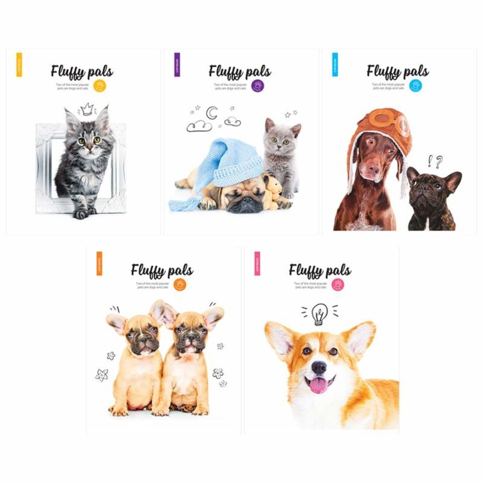 тетрадь 24 листа "pets" в клетку 319636