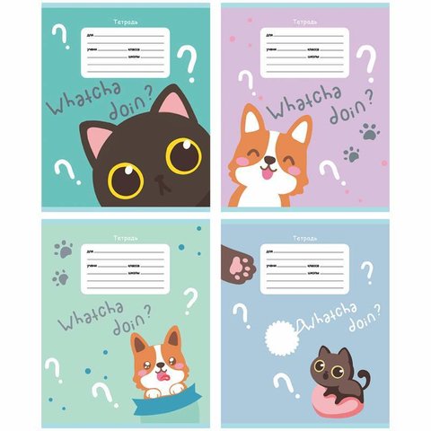 тетрадь 18 листов "что делаешь?" клетка 8267 304202